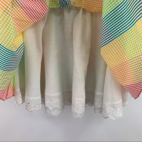 2/$20 Hippokids Girls' Colourful Gingham Plaid Layered Skirt, 3 - Picture 5 of 12